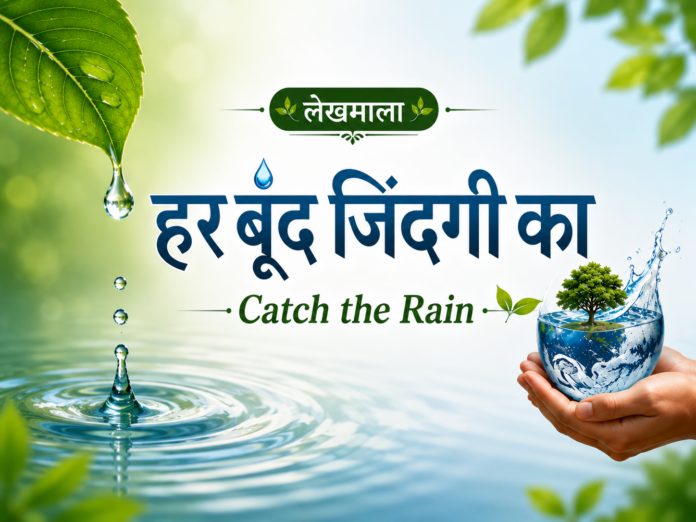हर बूंद जिंदगी का लेखमाला – Catch the Rain अभियानावर आधारित पाणी संवर्धनाचा पर्यावरणपूरक बॅनर