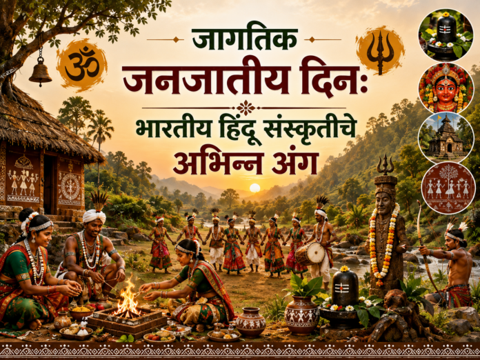 जनजातीय समाजाच्या पारंपरिक जीवनशैली, लोकसंस्कृती, निसर्गपूजा आणि हिंदू संस्कृतीशी असलेले ऐतिहासिक व सांस्कृतिक नाते दर्शविणारे प्रतीकात्मक चित्र