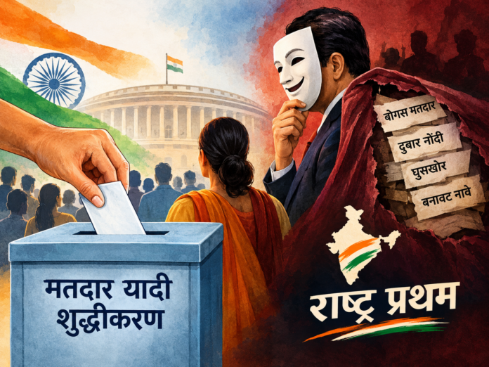 मतदार यादी शुद्धीकरण, SIR प्रक्रिया आणि राजकीय दांभिकता दर्शविणारे निवडणूकविषयक चित्र